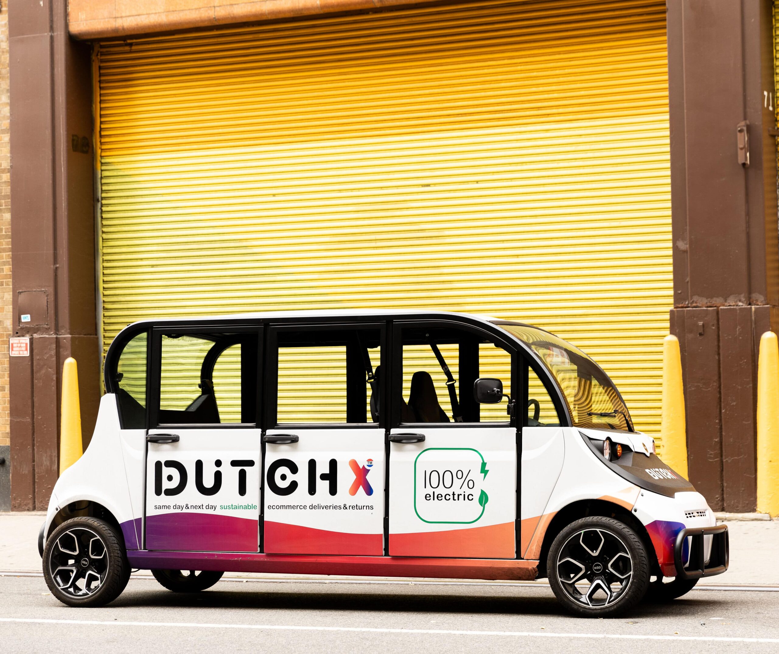 Side view of DutchX 100% electric vehicle